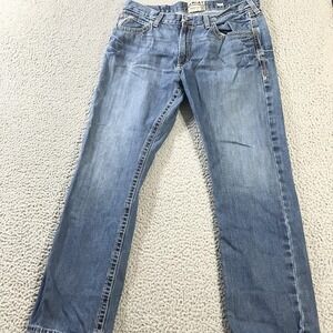 Ariat M5 Boundary Jeans Mens 40x34 Light‎ Wash Straight Leg Denim Gulch Western